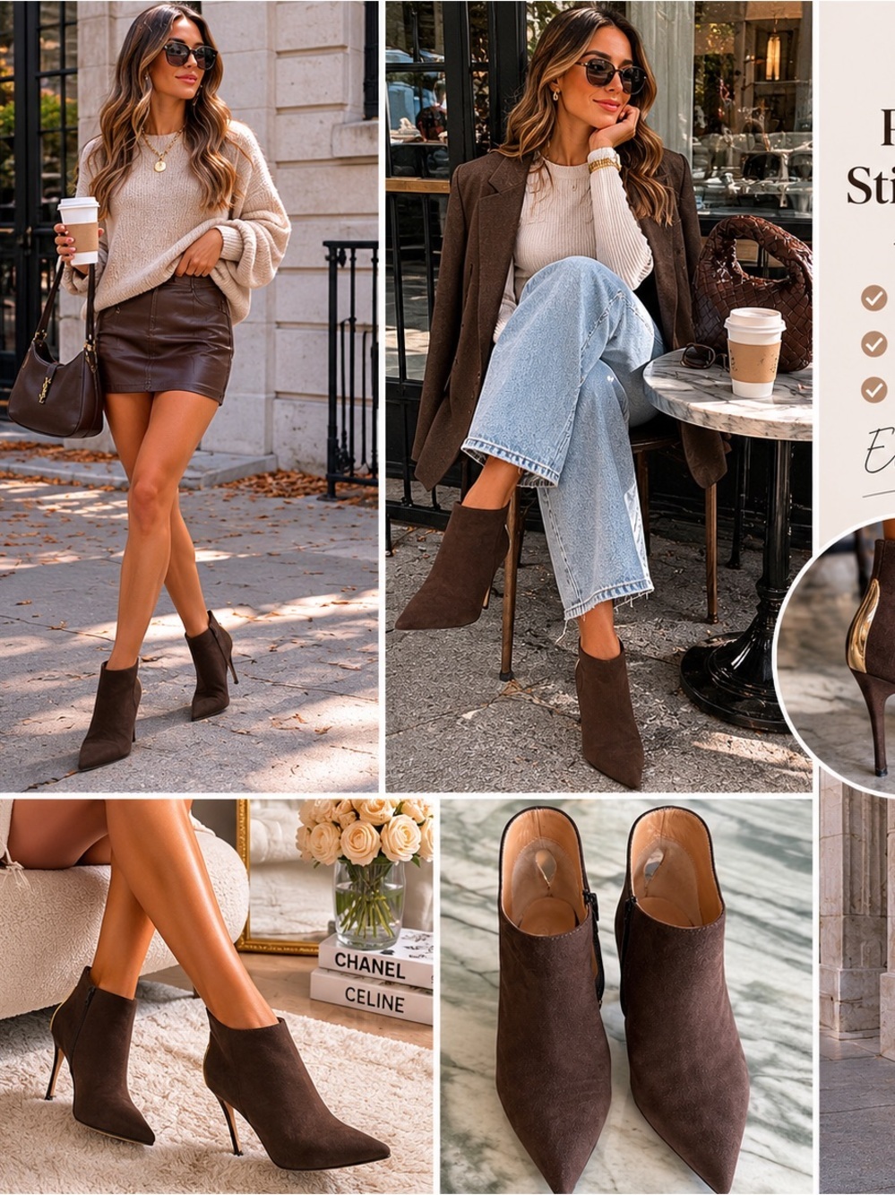 Gianvito Rossi Dark Brown Suede Pointed-Toe Stiletto Ankle Booties